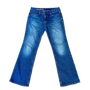 Eddie Bauer jeans SZ 8 Mid rise bootcut leg 28 X 27”